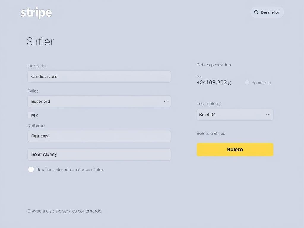 Interface do Stripe Checkout mostrando um formulário de pagamento pronto para uso Interface do Stripe Checkout mostrando um formulário de pagamento pronto para uso