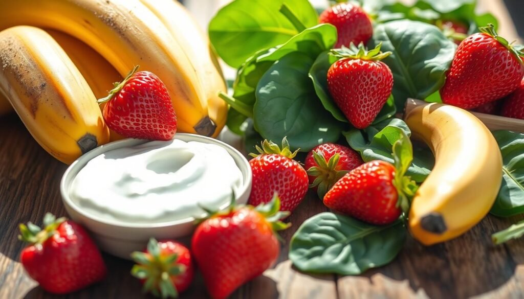 ingredientes para smoothies saudáveis
