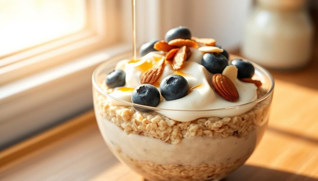 overnight oats proteico